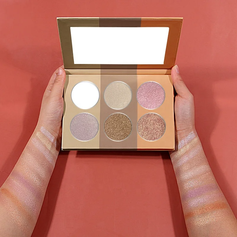 Makeup Princess Custom DIY Highlighter Blush Palette No Logo rubor resaltador Contour Blush Highlighter For Makeup
