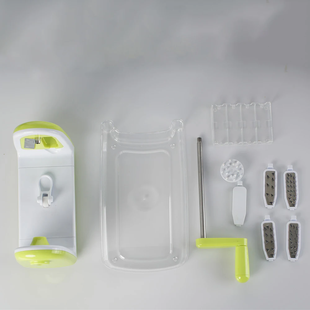 Plastic suction base ensures stability with container new design hand held spiralizer factory price spiral vegetable slicer