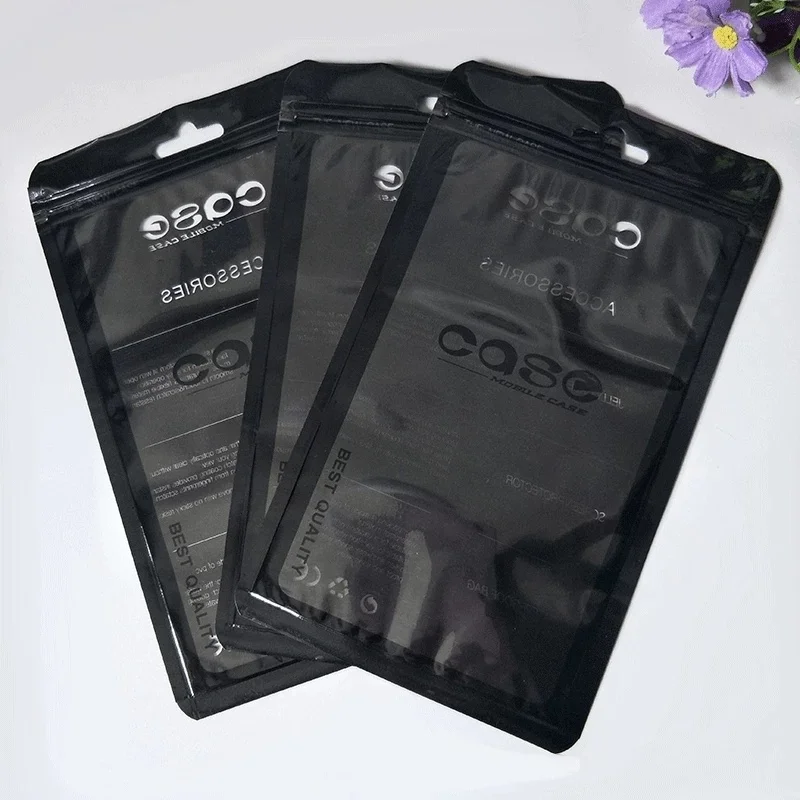 WOWCASE Custom Plastic Mini Mylar Bags Packaging Bags for Accessories Phone Case Packaging Plastic Top Zip lock Packaging Bag