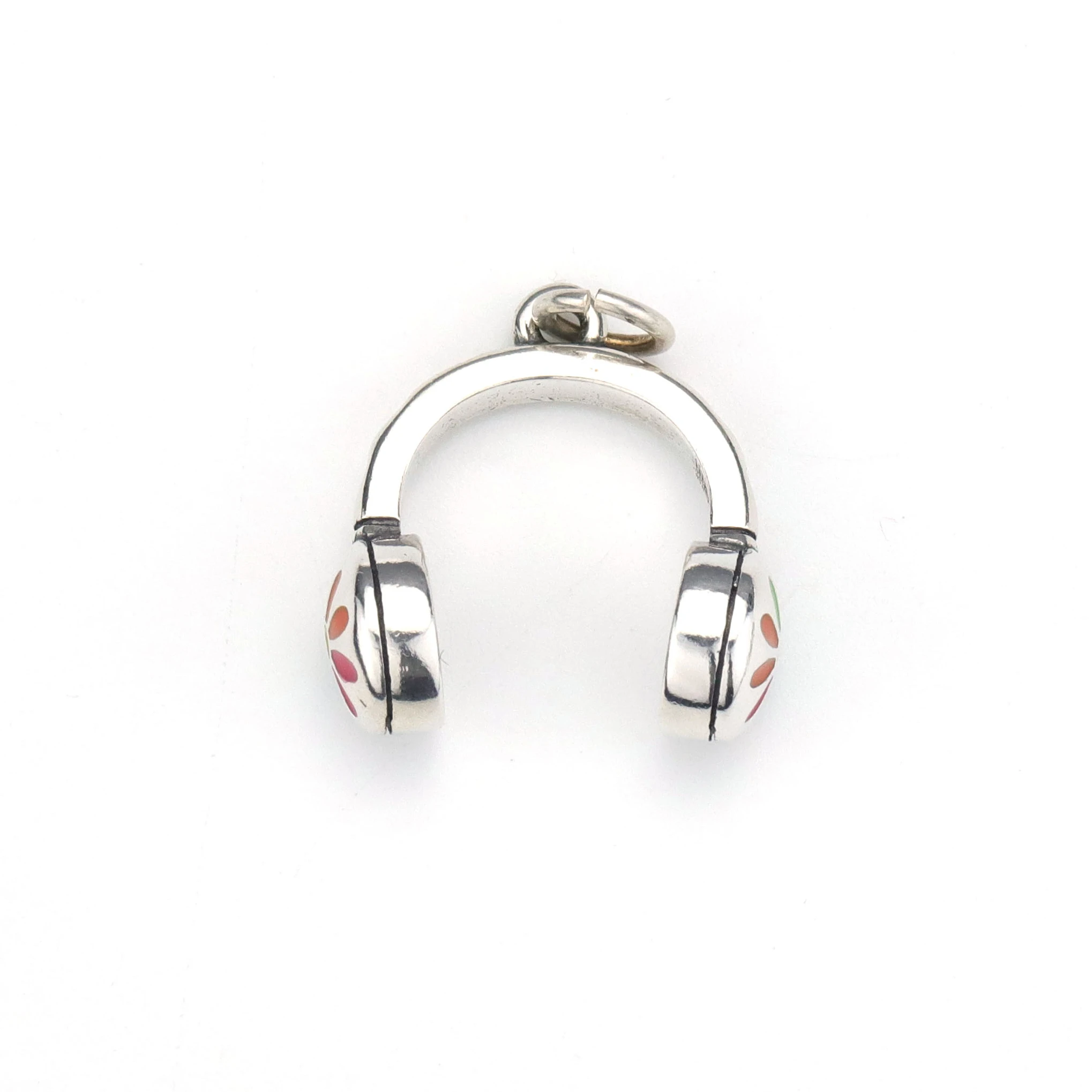 Customizable 925 Sterling Silver Jewelry Enamel Love My Headphones Charm Perfect Fine Pendants Charms Christmas/New Year Gift