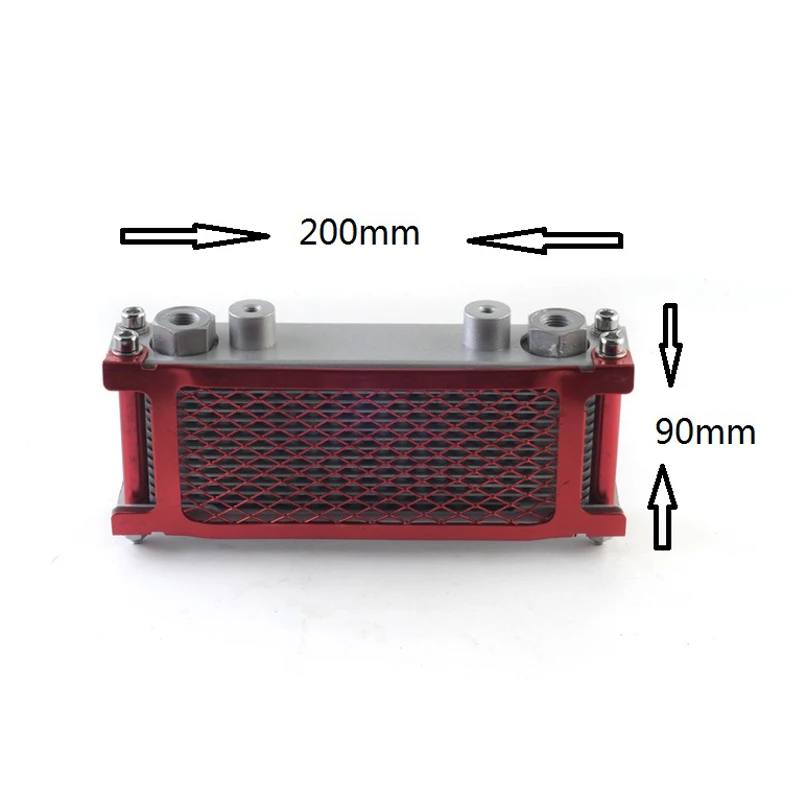 
Motorcycle Engine Oil Cooler Upgrade Aluminum Motorcycle Engine Oil Cooler Cooling Radiator 50CC-200CC Universal 