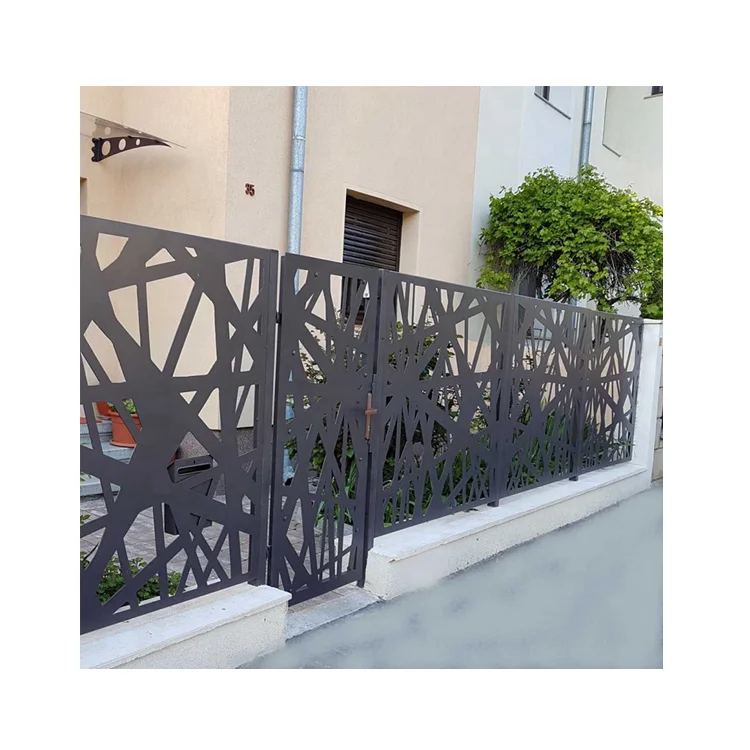 
Custom Laser Cut Steel Fence Panels Decorative Metal Privacy Screen Panels Landscape Corten Steel Fence Panels 