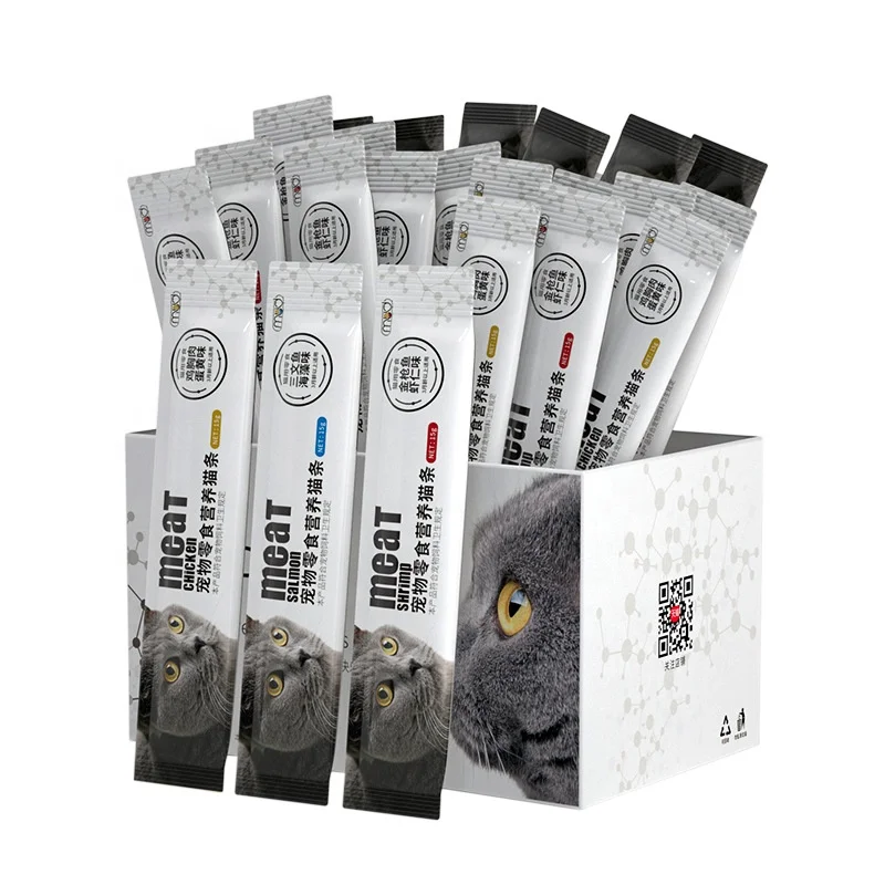 Factory Custom Wholesale 15g Cat Snack Cheap Delicious Cat Bars Real Fish Cat Food