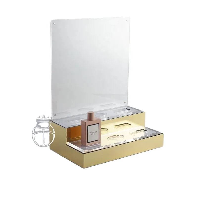 Модный светодиодный настольный дисплей для парфюма, акриловый стенд для парфюма