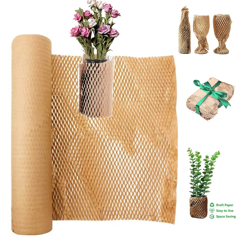 Factory  Outlet Shipping Rugged Cushioned Kraft Honeycomb Packaging paper