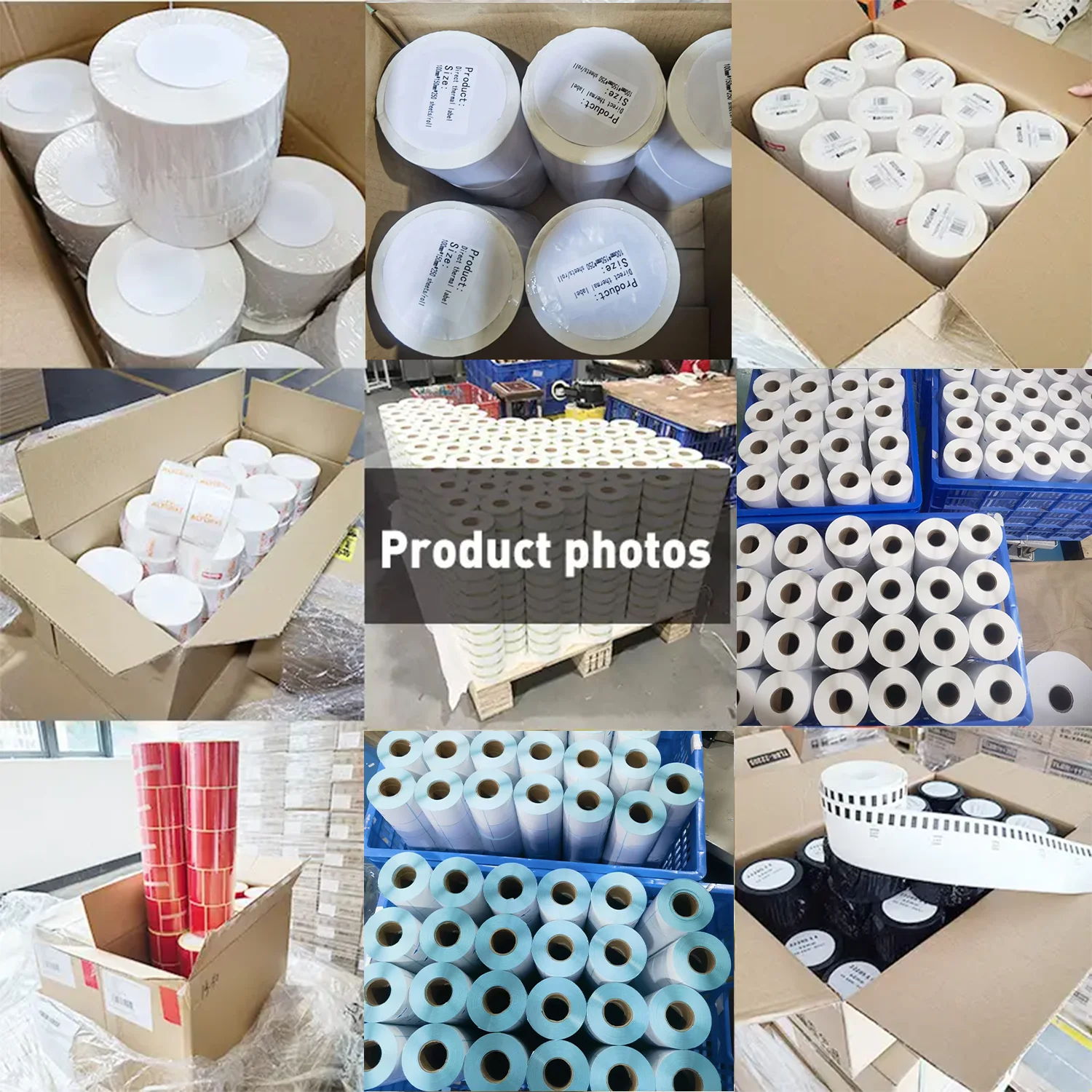 Custom Color Direct Thermal Barcode Sticker Supermarket Adhesive Scale Label 57x30 58x40 58x60 60x40 for Packaging Labels