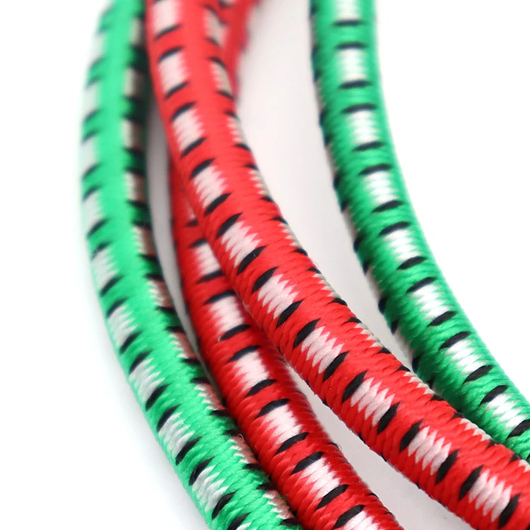Cheap rubber and polyester woven multi-functional high-quality wear-resistant portable bungee cord