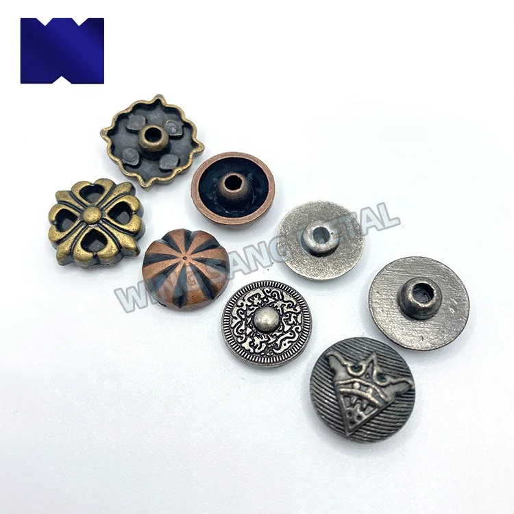 China wholesale brass copper clothing bag hardware accessories decoration rivet button for leather handbag
