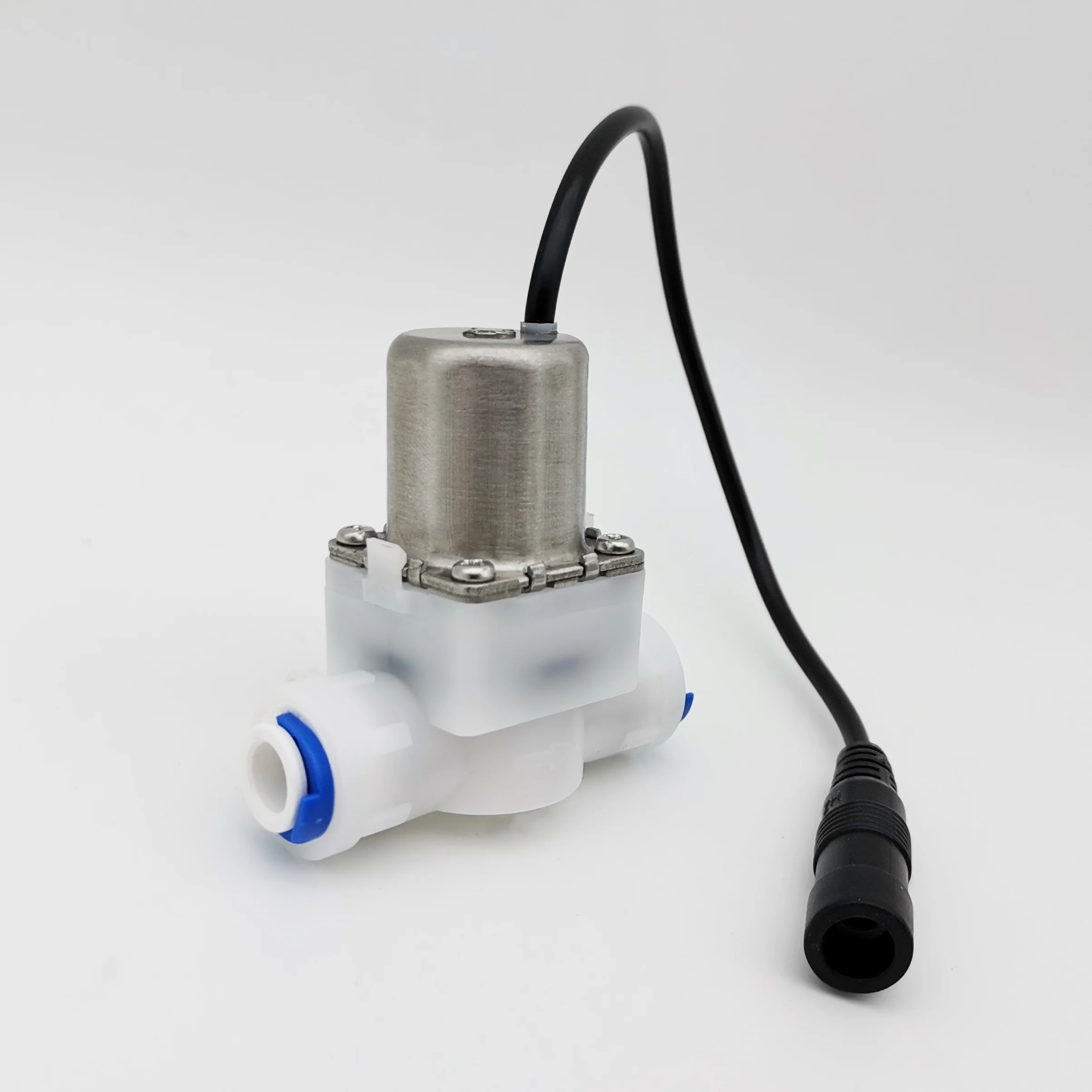 DC 12V Latching Solenoid Valve 1/4 Quick connector Power-On Holding Solenoid Valve for Drinking Water System