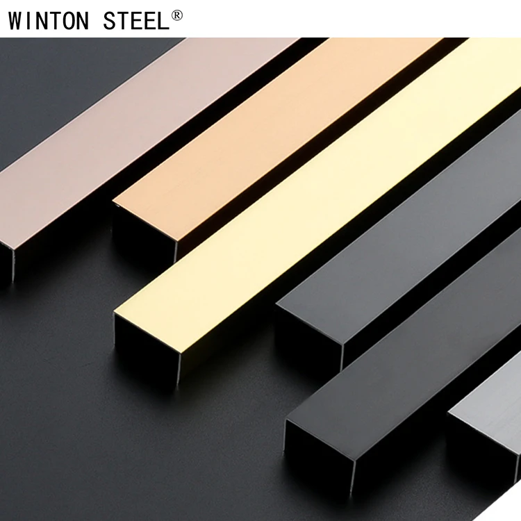 U Profile Edge Border Shaped Stainless Steel Decorative Strips Stainless Steel Ceramic Tile Trim For Wall Corner