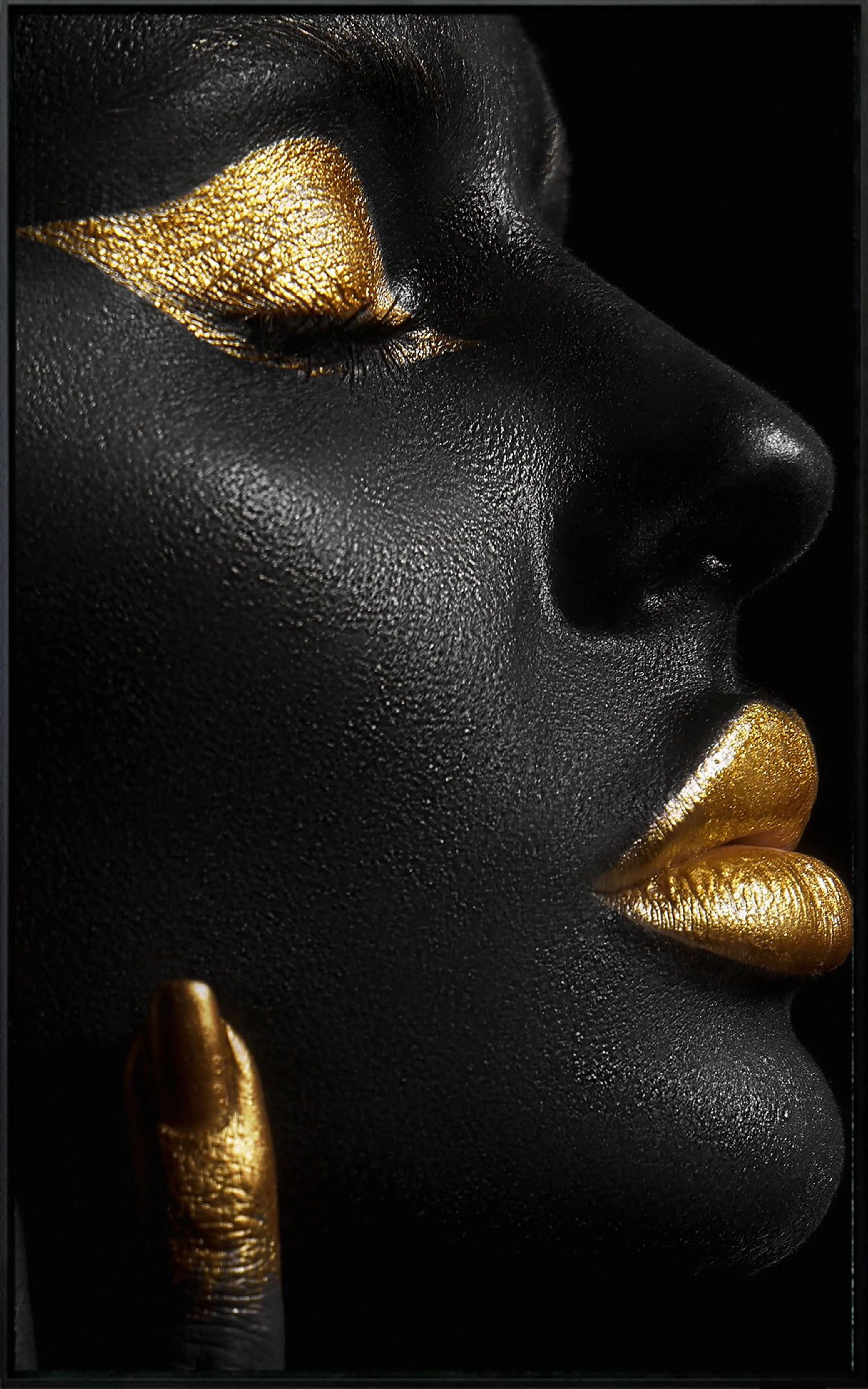 Wall Art Decorative Picture and Print Black Women Painting on Canvas Acrylic Rectangle Nordic Decor