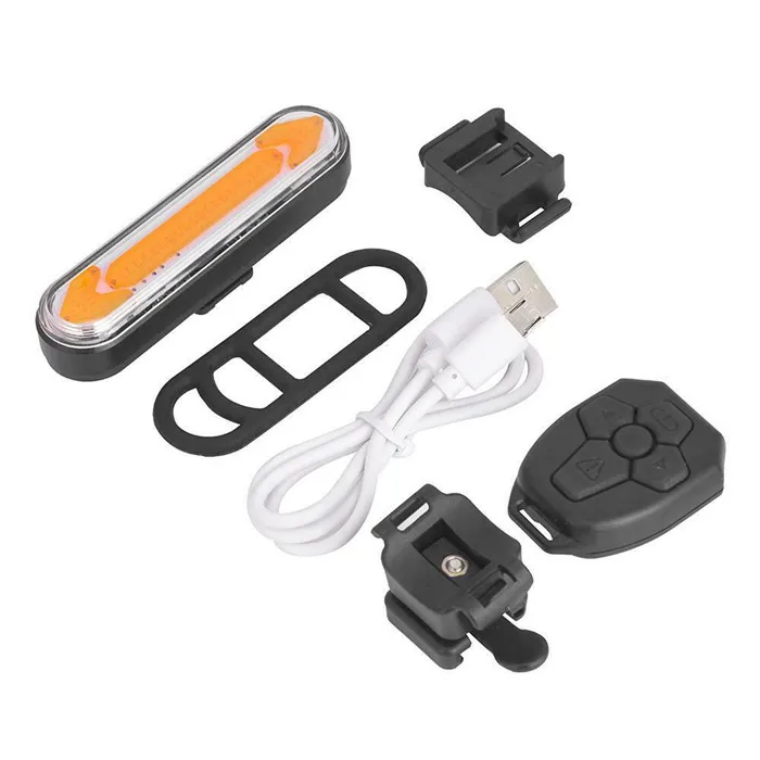USB перезаряжаемые Смарт ночной езды на велосипеде Детская безопасность Задний фонарь для велосипеда с возможностью перезарядки беспроводной светодиодный велосипедный поворотный сигнал заднего света дистанционным