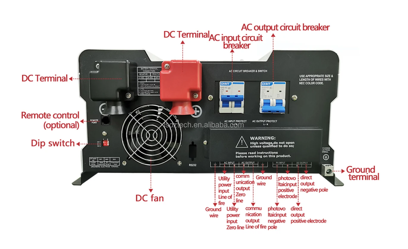 1kw-12kw 3kw 5kw 8kw 10kw инвертор с разделенной фазой 120V 240v 48VDC генератор солнечной энергии для хранения Гибридный