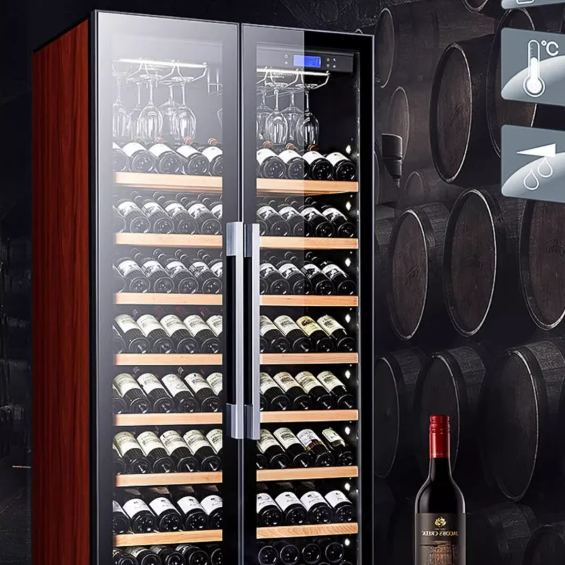 Премиум винный холодильник с двухзональным компрессором контроля температуры охладитель для красного и белого вина