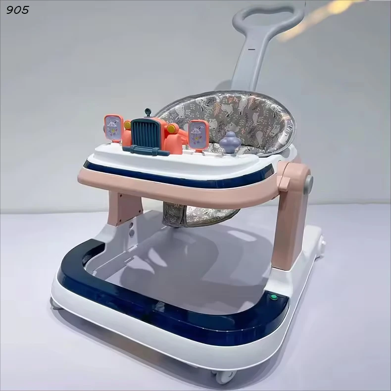 2024 New Andadores Para Bebe Baby Products Toys Push Children Walker Music Electric Baby Walker 4 In 1 With Wheels And Seat