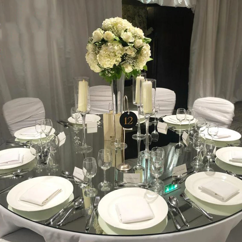 1mm 2mm 3mm 60 Inch Round Acrylic Mirror Table Top Wedding