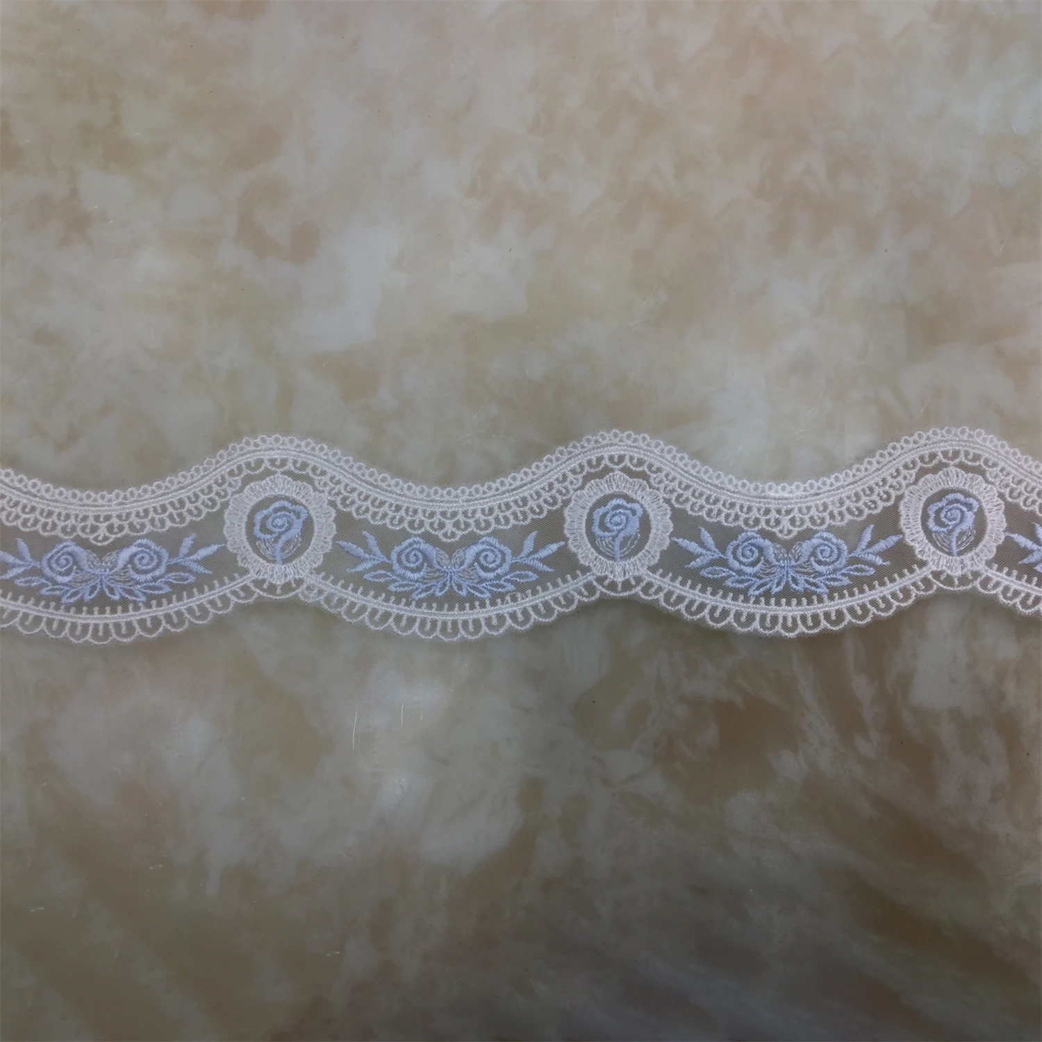 Manufacturers Supply Bridal Lace polyester chemical lace trim Roll Lace Trim For lingerie or ladies dress