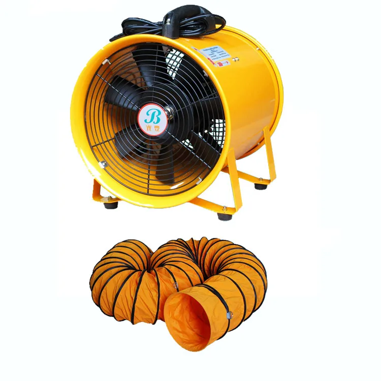 
250mm industrial portable exhaust fan with flexible duct 