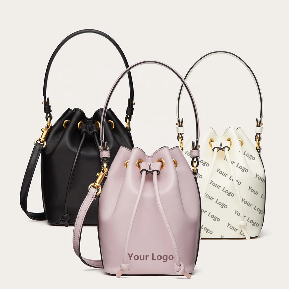 OEM ODM Custom Logo Luxury Quality Ladies Bucket Bags Handbag With Chain Vegan Leather Top Handle New Fashion Womens Bucket Bags