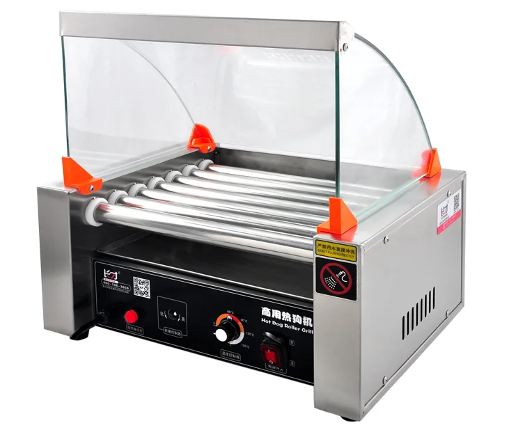 HD-7 Hot Dog Roller Grill  With Food Grade Stainless Steel Home Appliance Commercial Use