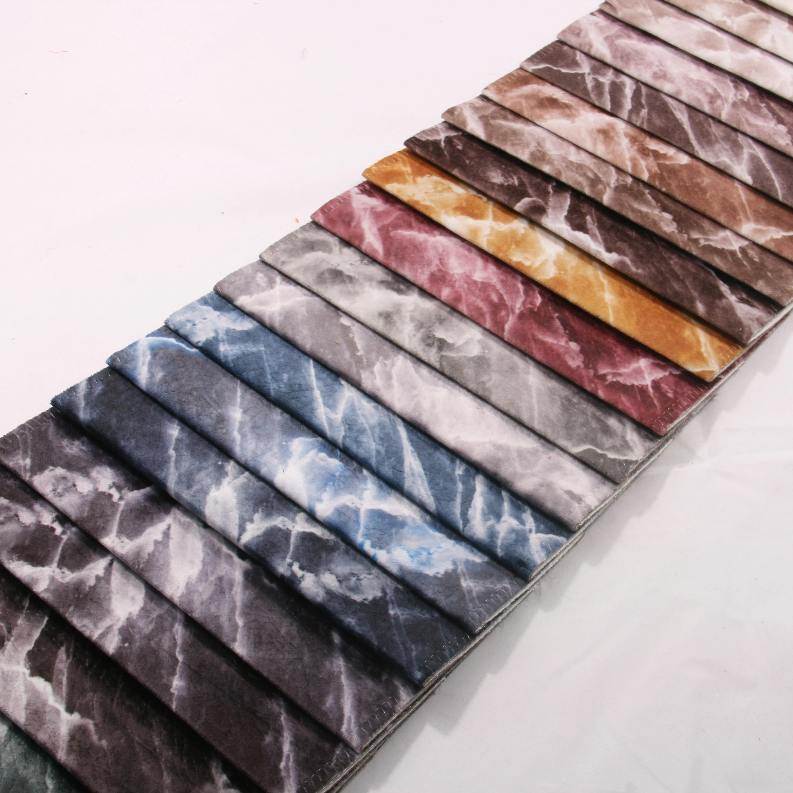 African 100% polyester holland velvet look leather fabric for sofa upholstery fabric