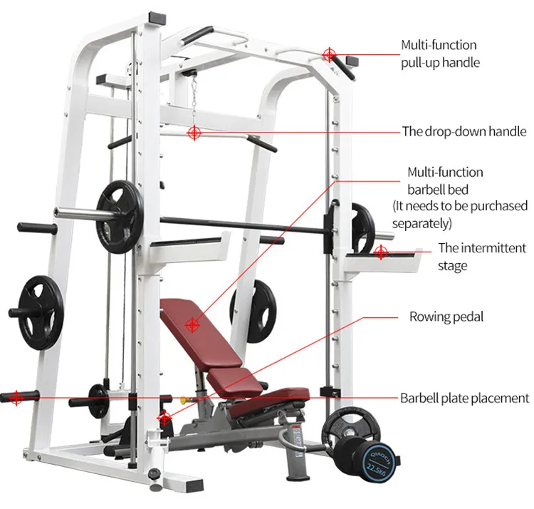 Combination Power Rack Smith Machine Equipment Squat Gym Half Multi Multifunction Multifunctional And Fitness Functional