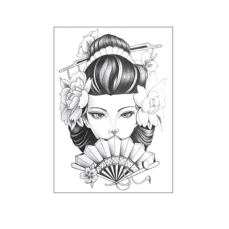  Высококачественная безвредная временная татуировка Sakyamuni Devil Geisha водостойкая и долговечная сексуальная