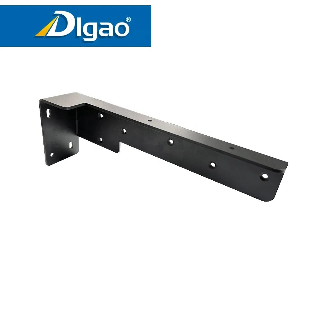 High quality wall mounted black L-shelving bracket modern metal floating shelf brackets
