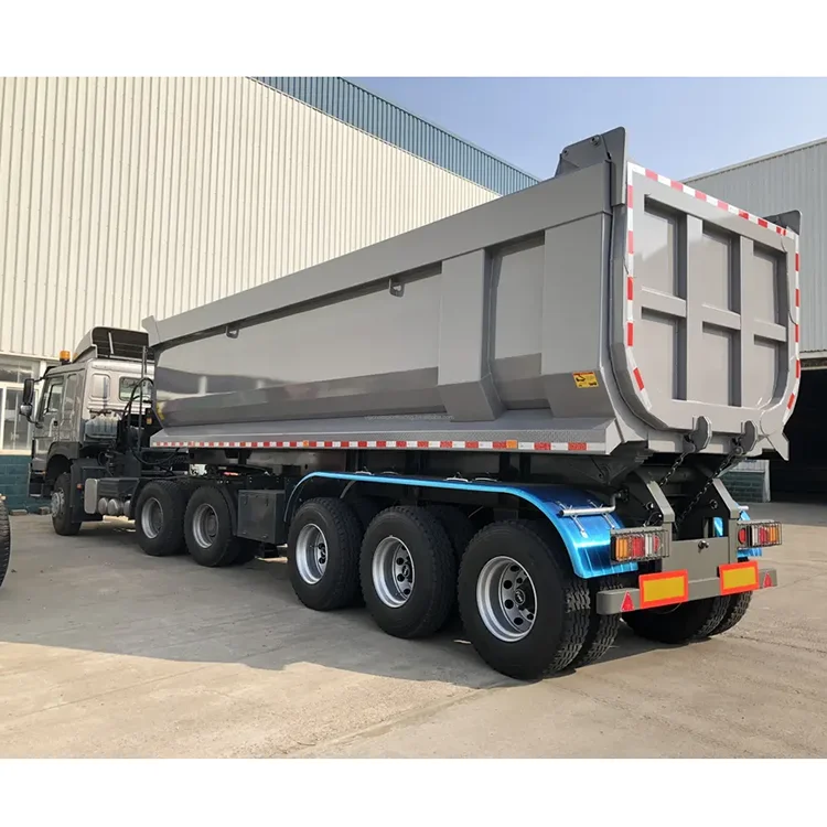semi transport trailer 3 axle vercoe hydraulic tipping semitrailer u shape tipper trailer
