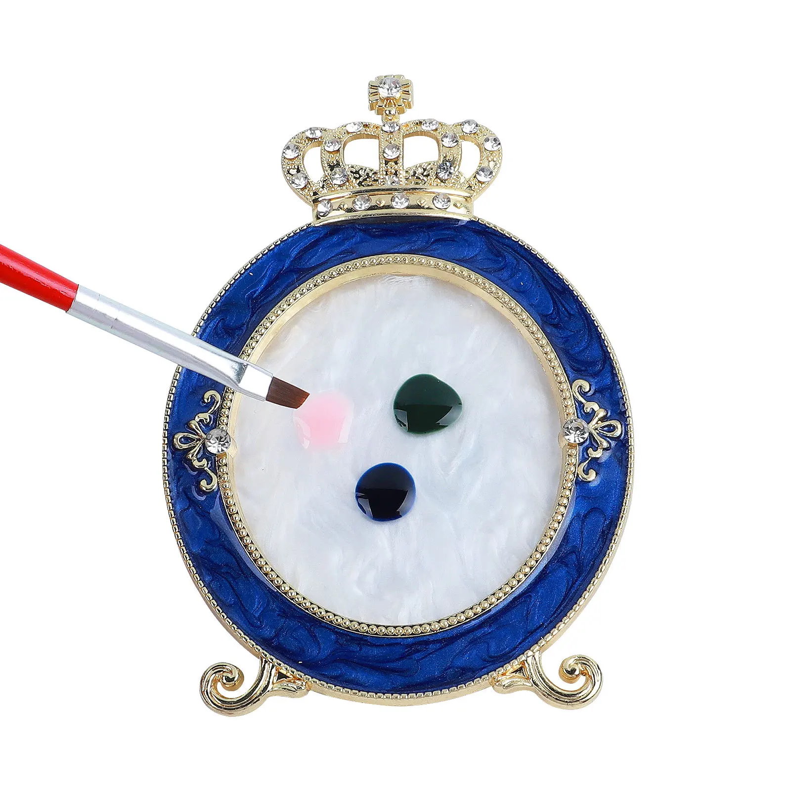 Crown Resin Nail Art Palette Dish Gel Polish Pigment Nail Display Tips Holder Drawing Manicure Tools Chrome Nails Palette