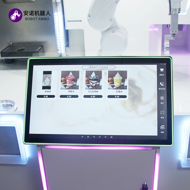 Real time monitoring smart automatic soft ice cream vending machine ice cream machine vending