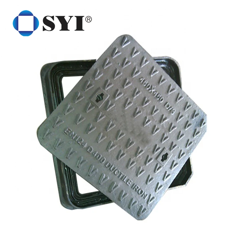 Customized Nodular Cast Iron Double Sealed Rain Water Communication Circular Square Manhole Cover