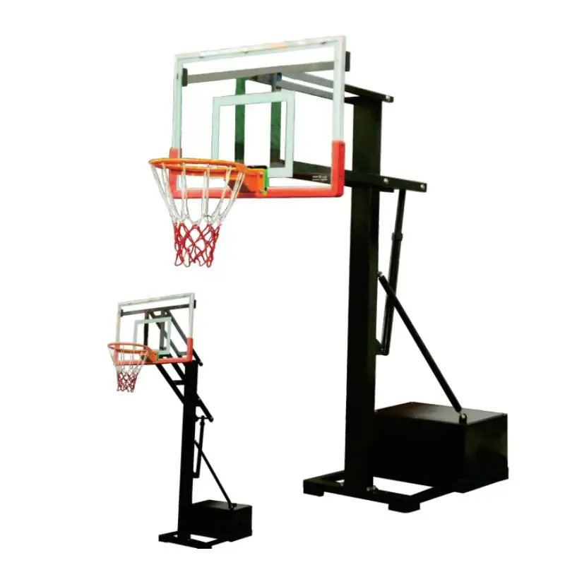 Professional manufacture promotion price outdoor fixed basketball rack manual hydraulic basketball stand