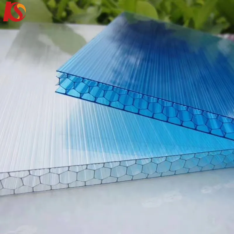 Competitive Price Blue Colors High Durability Roof Polycarbon Hollow Sheet Greenhouse Outdoor Pc Hollow Boards