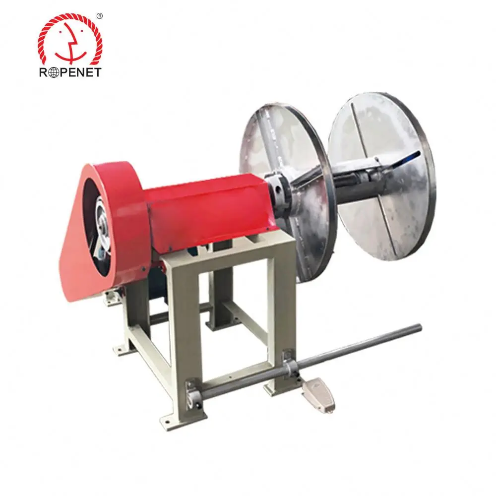 Plastic Rope Weaving Belt Rewinding Coiler Machine With Meter Counter