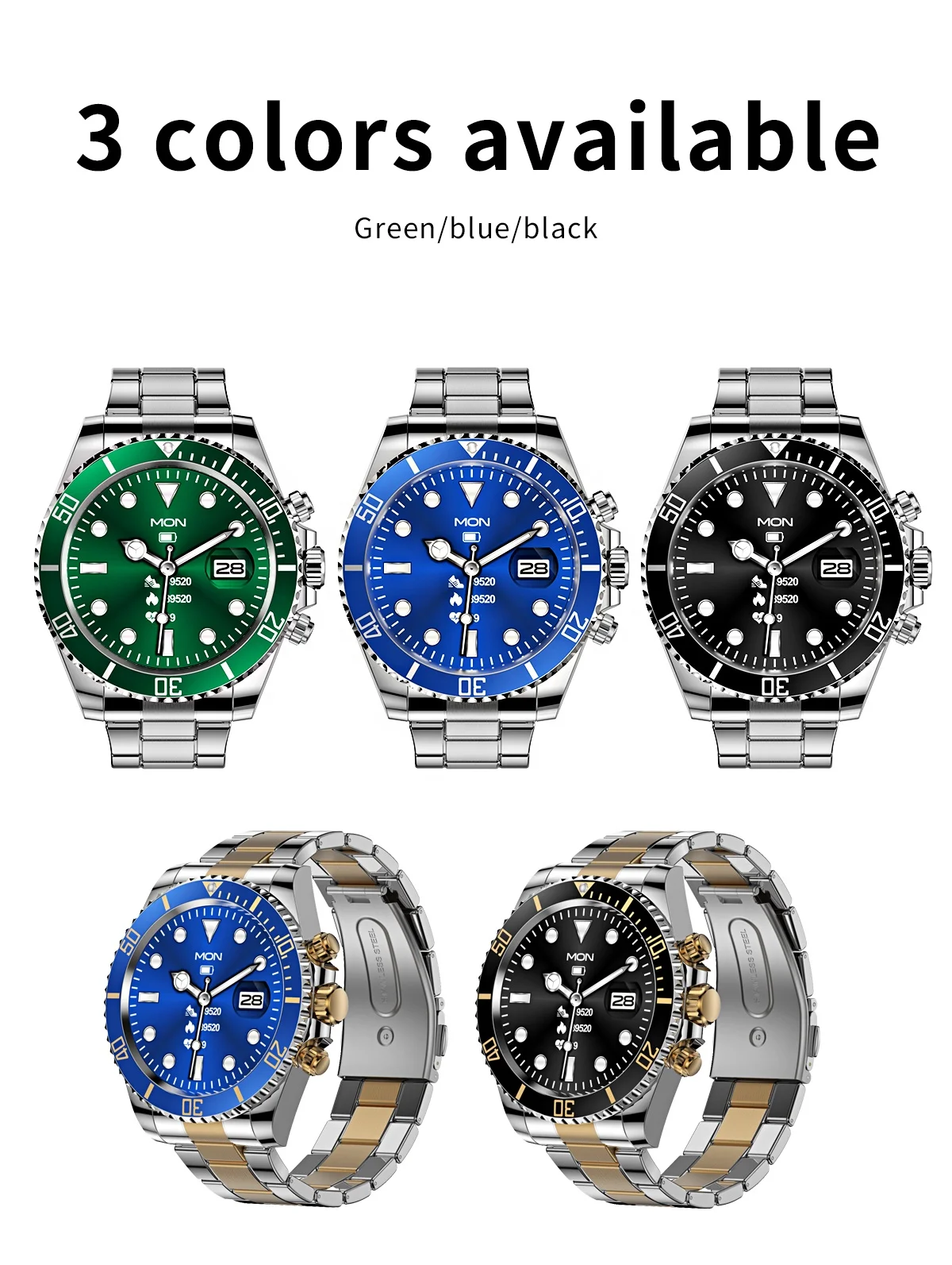  2021 Смарт-часы relojes inteligentes брендовые Мужские Женские часы из нержавеющей