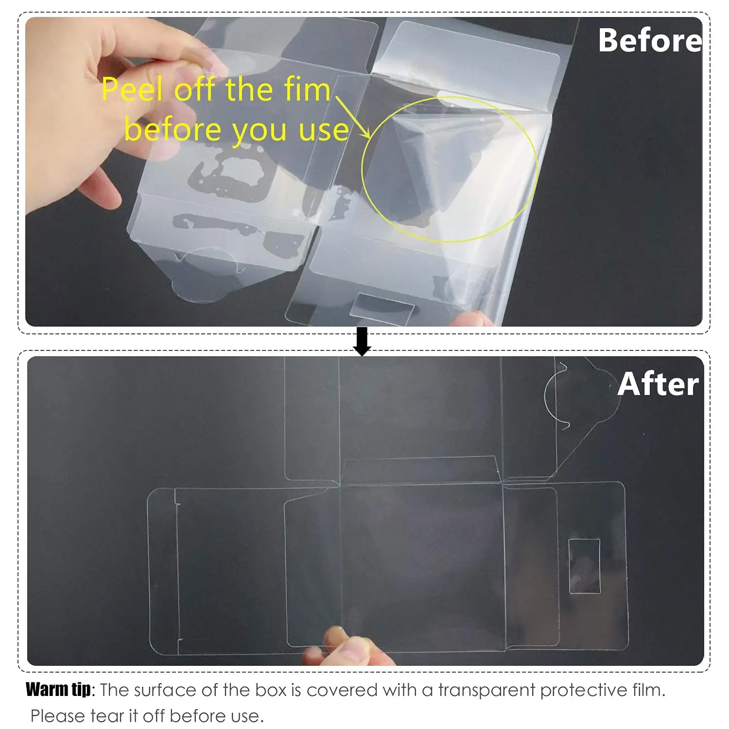Custom Mini Folding Plastic Waterproof Tool Box Blank  Packaging Box Transparent Pet Clear Pvc Box for Candy