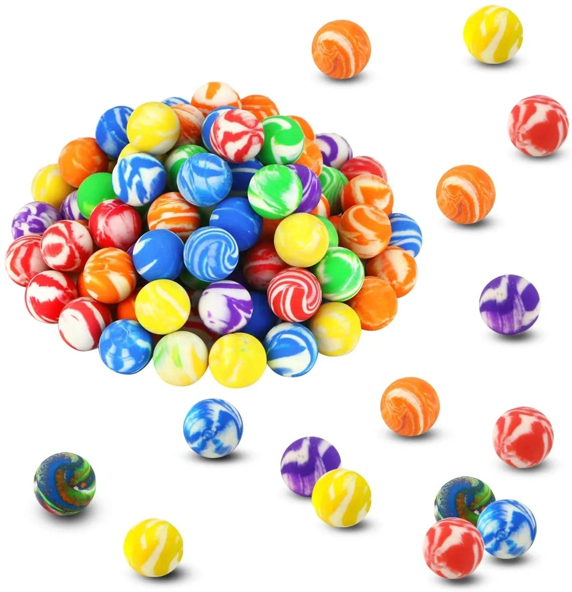 Cheap Mixed Color Stock 32mm 45mm machine Kids High Rubber Bounce Ball glitter bouncing ball