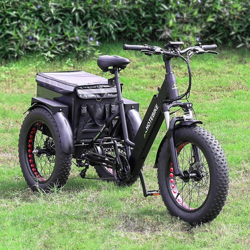 electric bicycle tricycle 20*4.0 inch Fat tire electric cargo tricycle for adult 36V350W electric tricycles three wheel