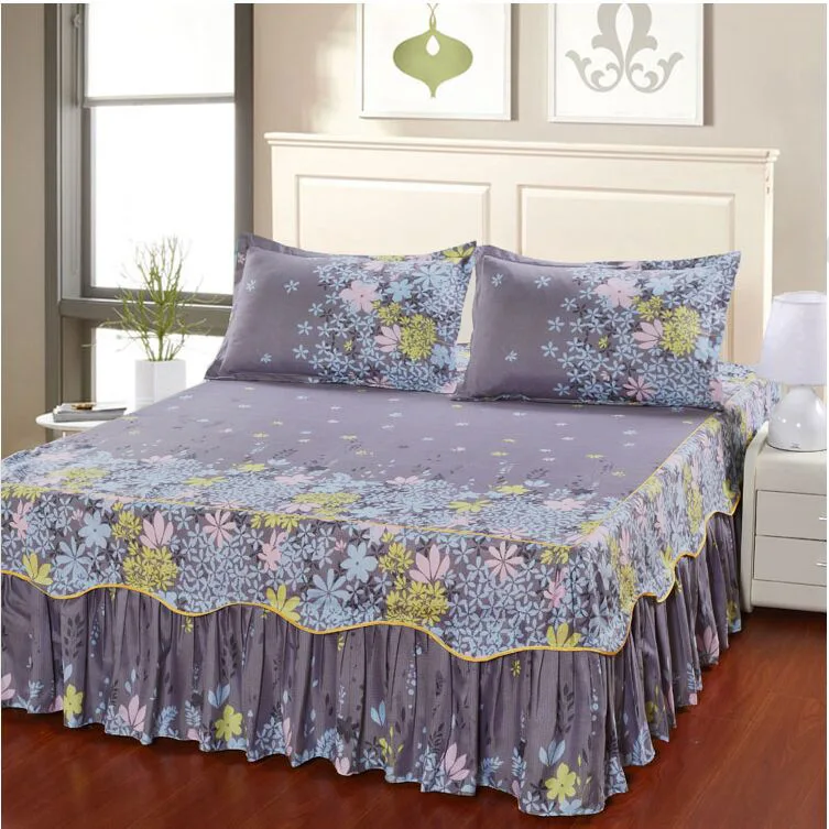 Hot Selling Pure Cotton Luxury Bedding Skirt Sheet with Bed Skirt