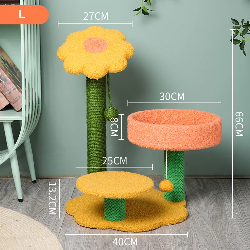 Luxury cute strong and durable sisal scratching post cat flower tree for cats