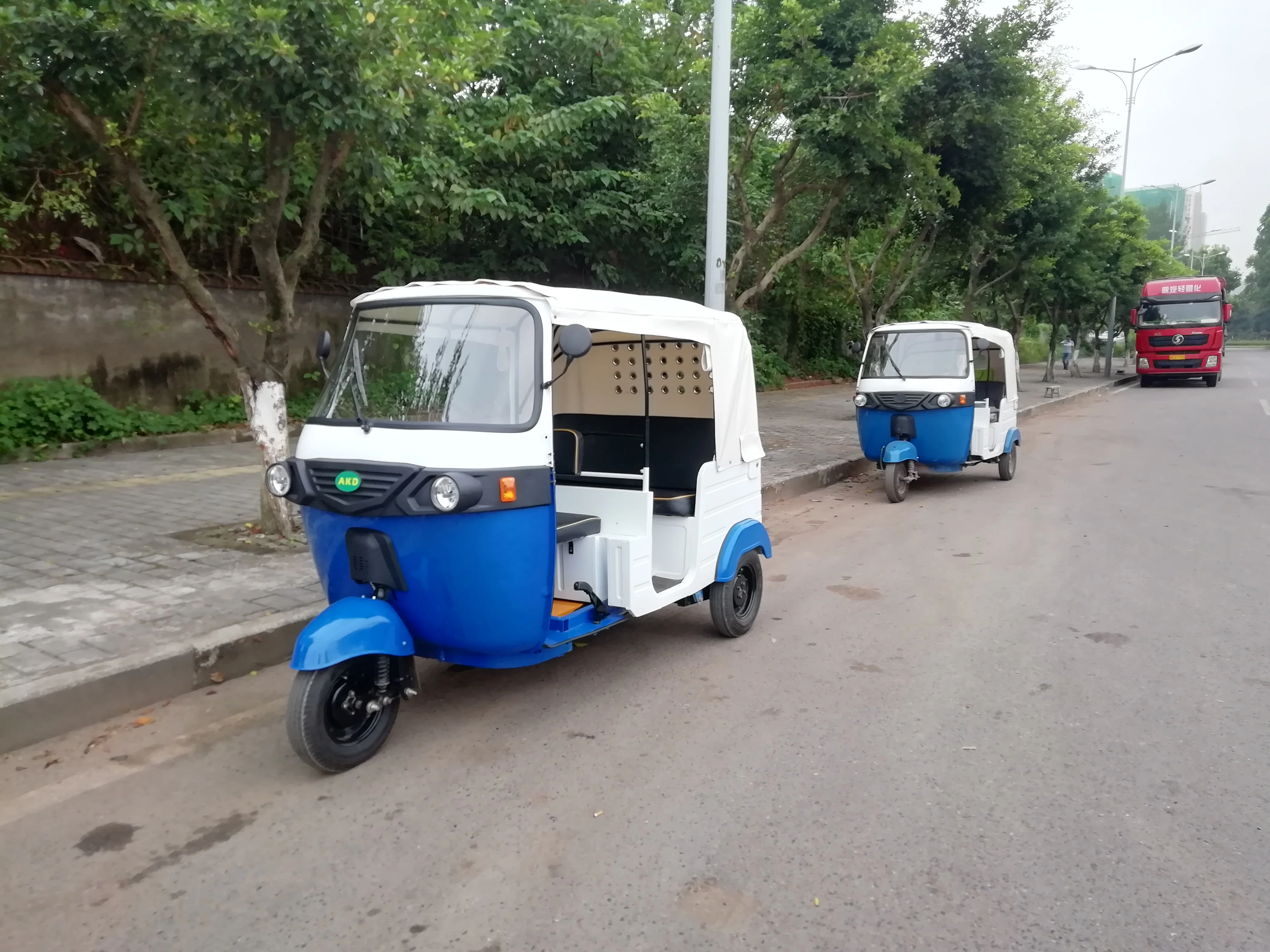 Bajaj High-Speed 1000W Electric Rickshaw Cheap Adult Passenger 60v Cabin Motor Taxi with Reverse Trike & Reverse Closed for EEC