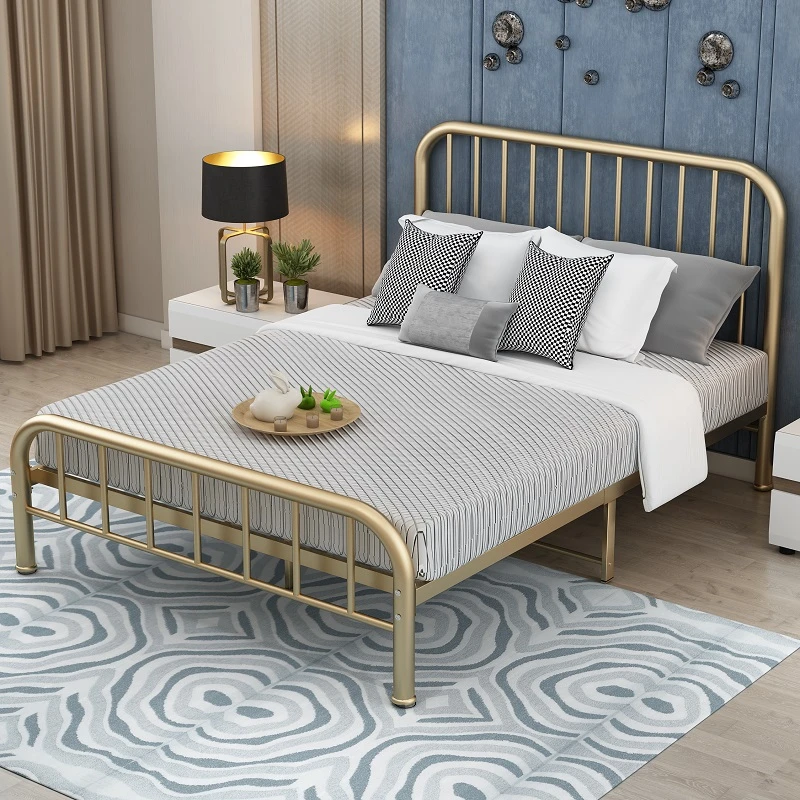 High Quality King Size Luxury Bedroom Furniture Iron Bed