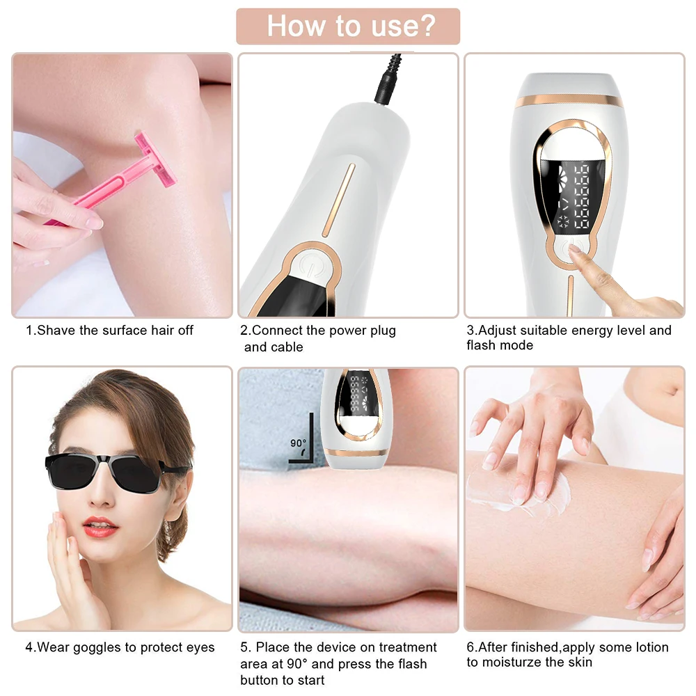 AIFREE new ice cooling portable handheld IPL handset at home use permanent laser hair removal IPL machine