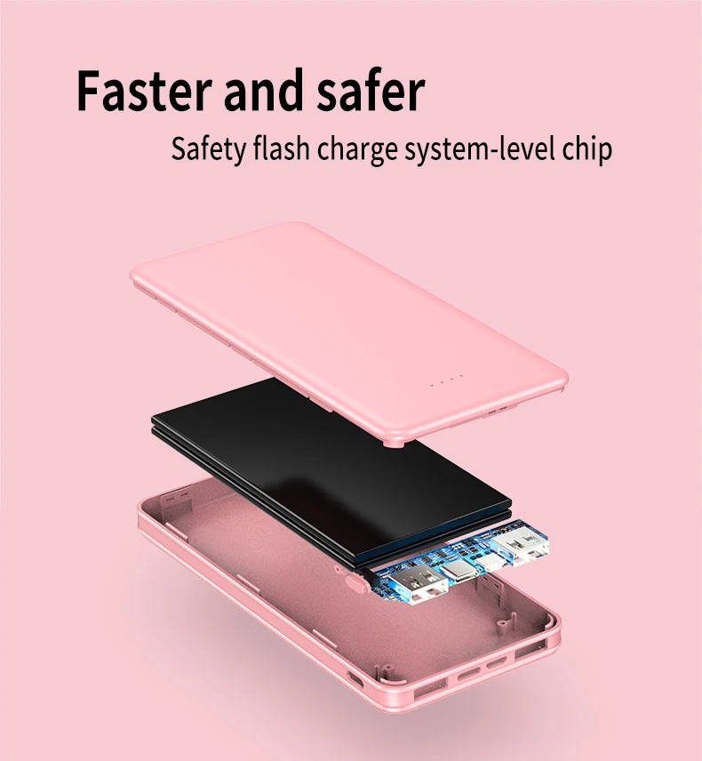  Мобильный Внешний Аккумулятор smart power bank мобильное зарядное устройство 5000 мАч Мини Аварийный портативный источник питания powerbank