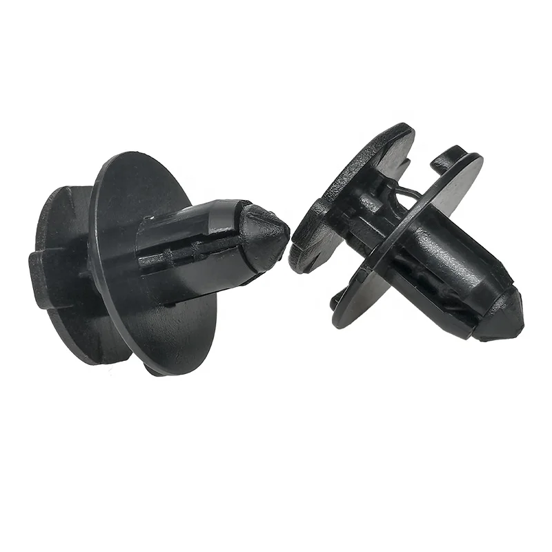 100 Auto Fasteners Fits 8mm Diameter Holes Black Push Retainer Rivet Clips for Bumper Fender Trim Clips 015532DR9A