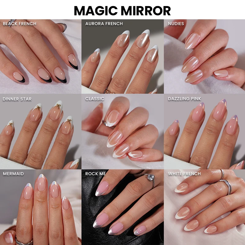 Custom Short Almond Soft Gel Nails Press On Wholesale High Quality Fake Artificial Nails Christmas French Tip Press On Nails