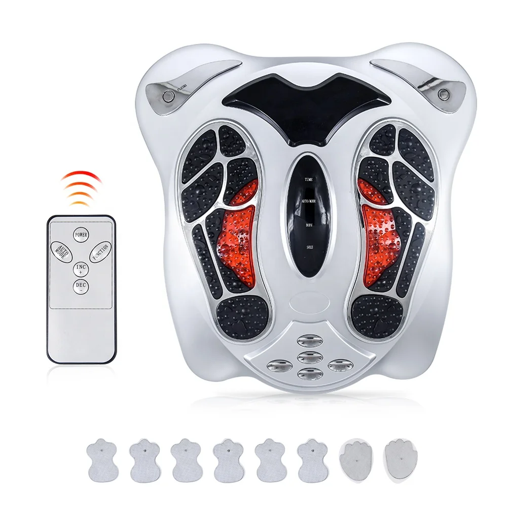 Electric Foot Massager Far Infrared Heating Acupuncture Points Reflexology Feet Massage Machine Slimming Belt Pads for Body Care