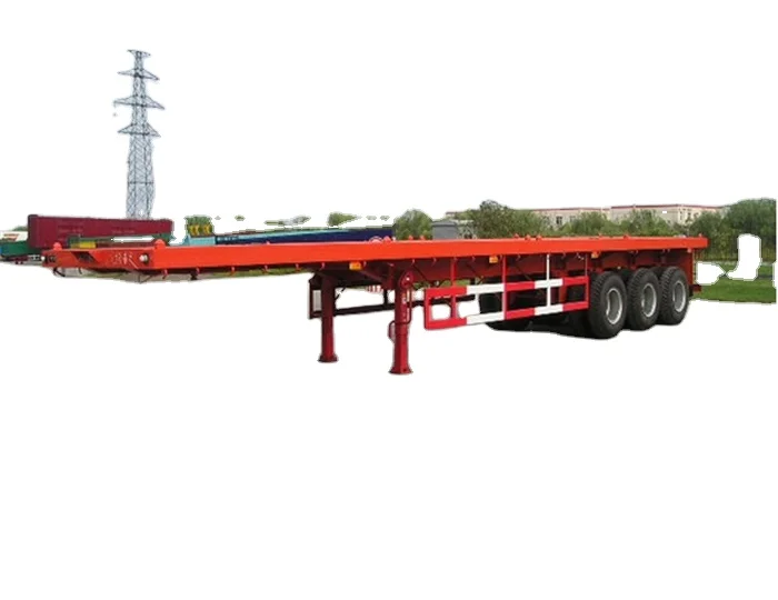 Condition New flatbed semitrailers for sale 3 axle 40ft flatbed semi trailers professional flatbed trailers