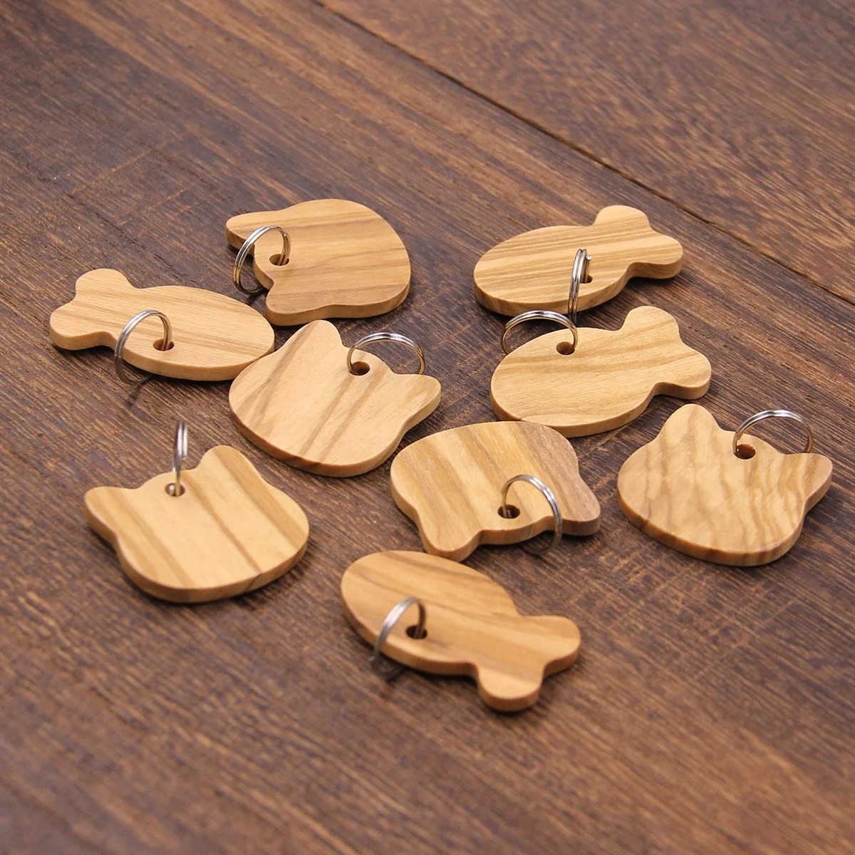 Factory Available Wooden Puppy for Pet Collar Laser Engrave Dog CatTag Blank Wood Charms